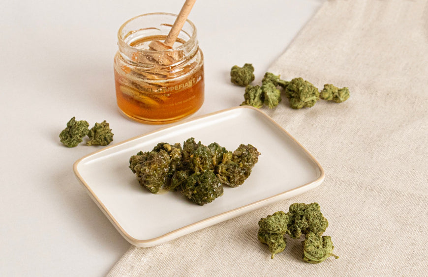 Receta: Flores de CBD confitadas