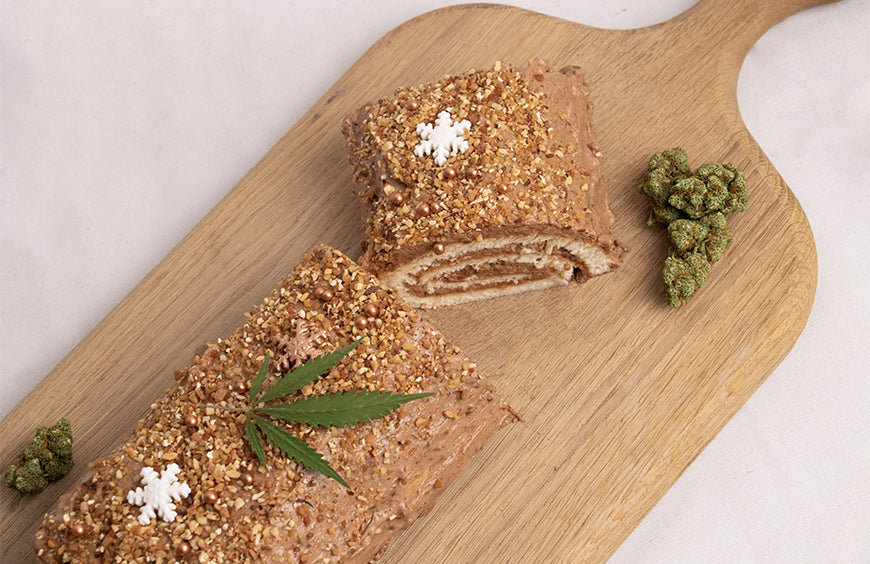 Receta navideña: el tronco de Navidad de CBD y praliné