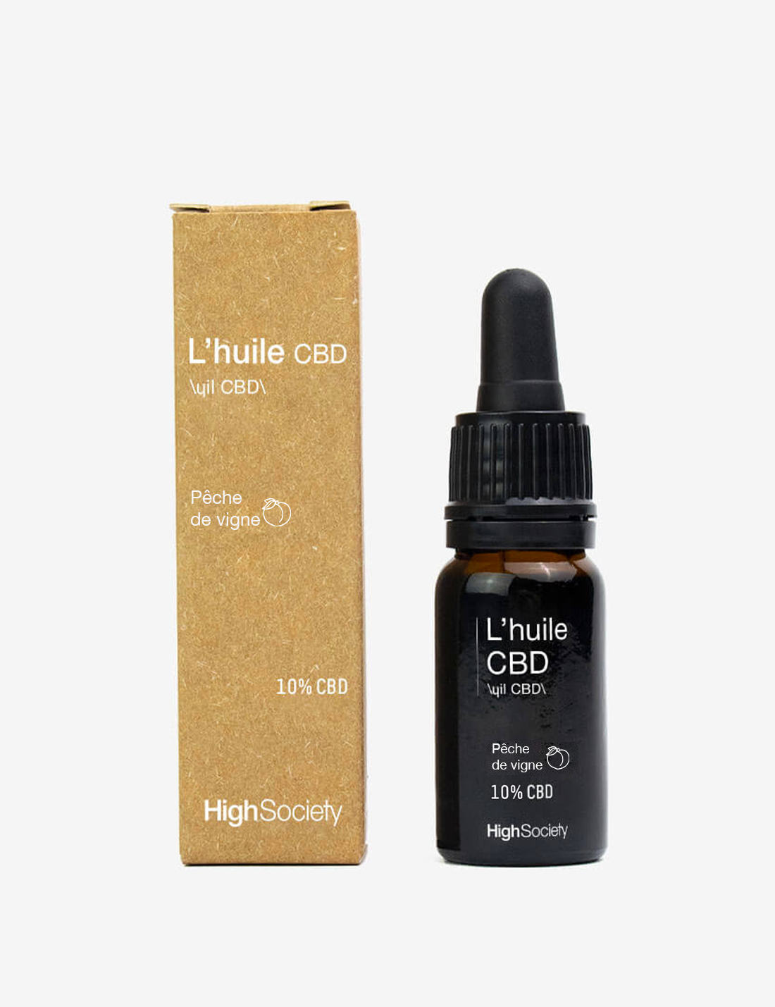Aceite 10% de CBD de espectro amplio - Melocotón de viña
